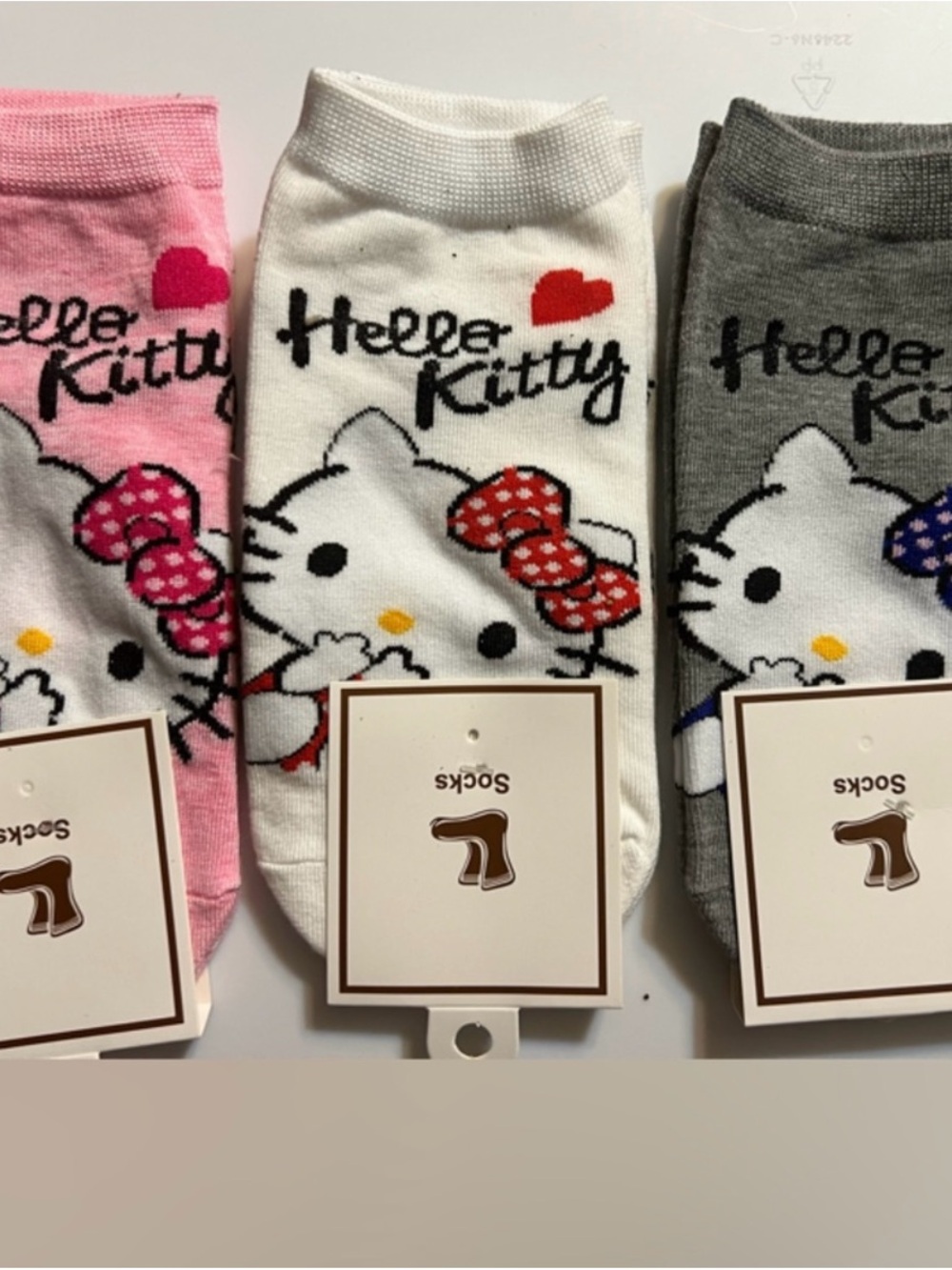 Hello Kitty & Disney Character Kids Ankle Socks - 6 pair New With Tags